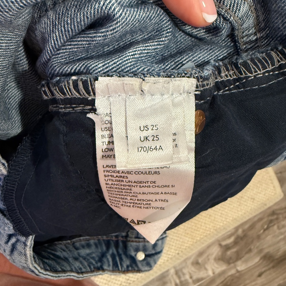 We The Free Distressed Light Blue Straight-Leg Jeans - Picture 4 of 4